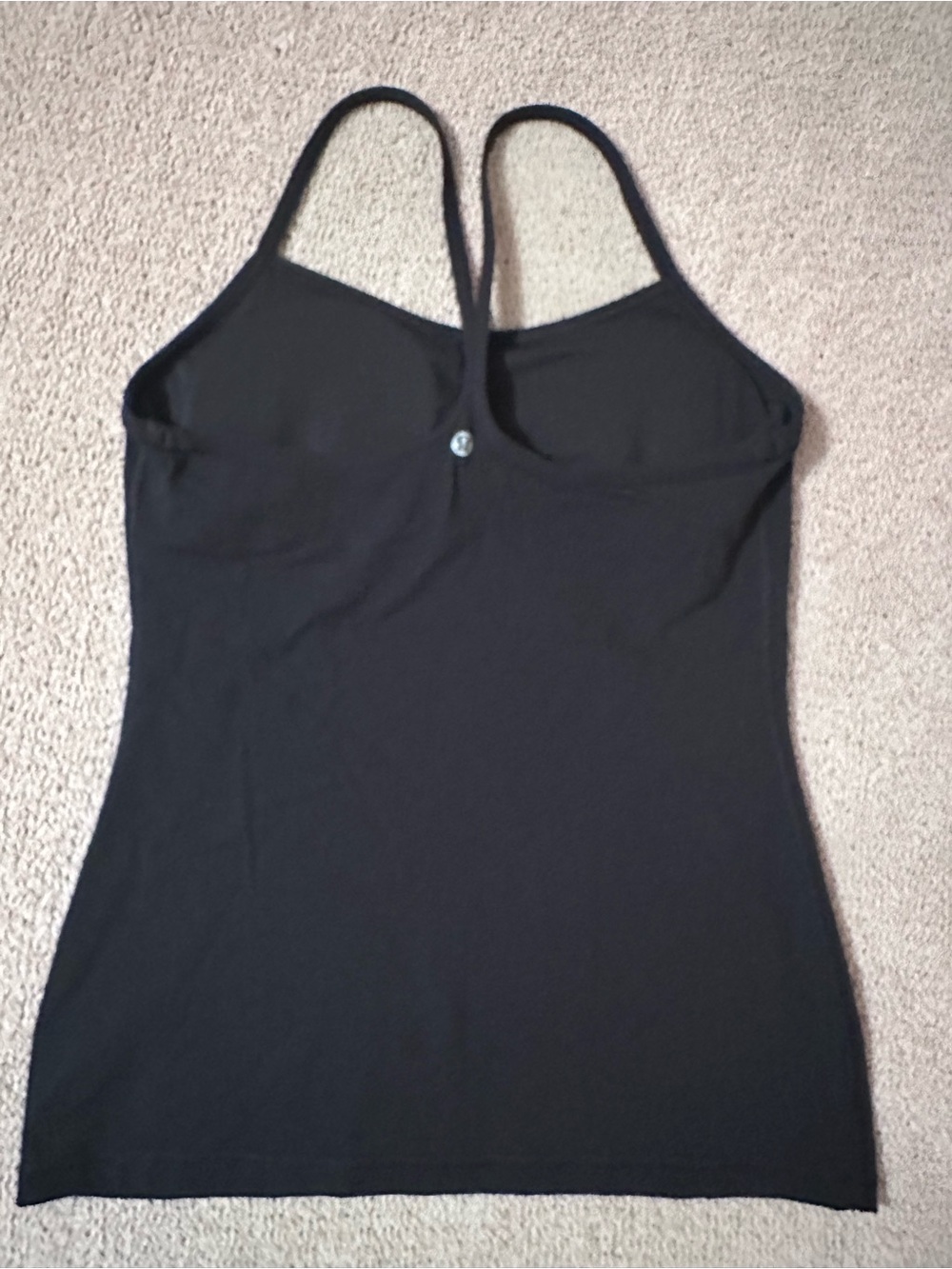 Lululemon Black Women's Tank Top with Built-In Shelf Bra